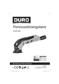 Notice DURO PRO D-DS 300 Ponceuse
