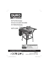 Notice DURO PRO WZTS 2000 Scie