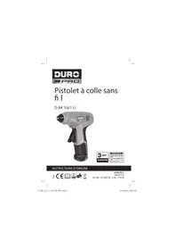 Notice DURO PRO D-AK 3 6/1 LI Pistolet à colle