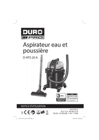 Notice DURO PRO D-NTS 20 A Aspirateur