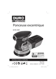 Notice DURO PRO D-ES 350 Ponceuse