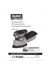 Notice DURO PRO D-FS 180 Ponceuse