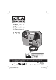 Notice DURO PRO D-AC 193 Compresseur