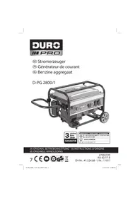 Notice DURO PRO D-PG 2800/1 Générateur