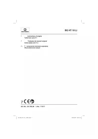 Notice Bestgreen BG HT 18 LI Taille-haies