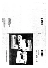 Notice PFAFF HOBBY 1030 Machine à coudre