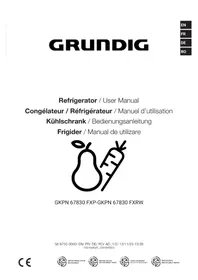 Notice GRUNDIG GKPN 67830 FXRW Réfrigérateur