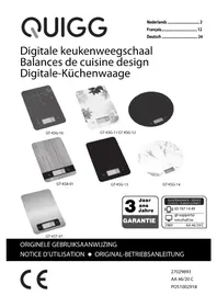 Notice QUIGG GT-KSG-12 Balances de cuisine