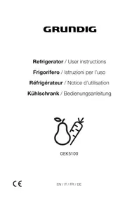 Notice GRUNDIG GEK5100 Réfrigérateur
