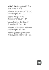 Notice Xiaomi GROOMING KIT PRO Tondeuse à barbe