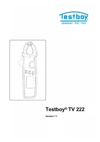 Notice Testboy TV 222 équipements de mesure