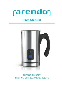 Notice Arendo MILKSKY 302740 Mousseur à lait