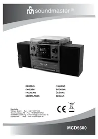 Notice Soundmaster MCD5600 Système hifi
