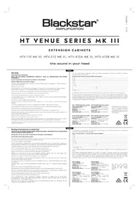 Notice BLACKSTAR HTV-112 MK III Ampli guitare