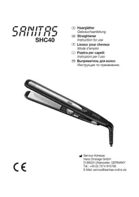 Notice SANITAS SHC 40 Lisseur