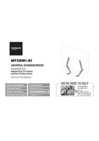 Notice SANUS MFSBM1-B1 Support des enceintes