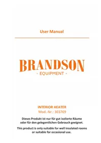 Notice Brandson 303769 Chauffage