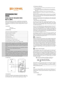 Notice Brandson 305419 Station Météo