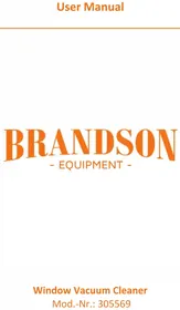 Notice Brandson 305569 Nettoyeur à vapeur