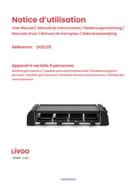 Notice LIVOO DOC312 Plaque de grill