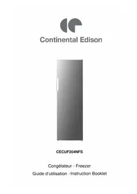 Notice CONTINENTAL EDISON CECUF204NFS Congélateur