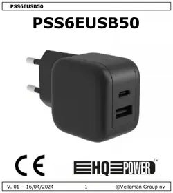 Notice HQ Power PSS6EUSB50 Chargeur de piles