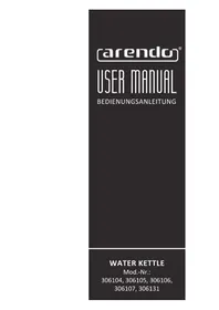 Notice Arendo VINTAGE 306106 Bouilloire