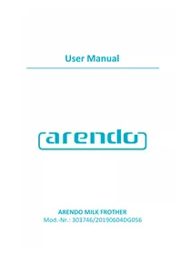 Notice Arendo CAPPU CREAMER 303745 Mousseur à lait