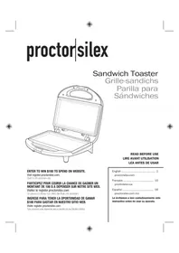 Notice PROCTOR SILEX 25401G Pince pour croque monsieur