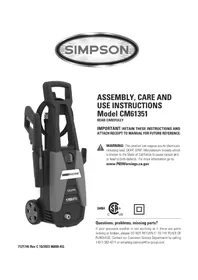 Notice Simpson CM61351 Nettoyeur haute pression