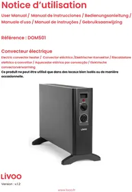 Notice LIVOO DOM501 Chauffage