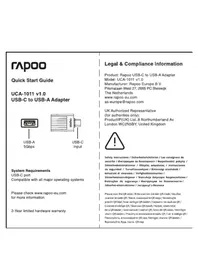 Notice RAPOO UCA-1011 Agrafeuse