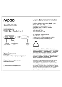 Notice RAPOO UCR-3011 Agrafeuse