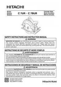 Notice HITACHI C 7BUR Scie