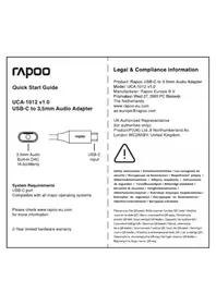 Notice RAPOO UCA-1012 Agrafeuse