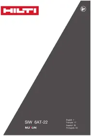 Notice HILTI SIW 6AT-22 Visseuse