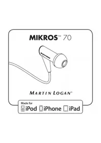 Notice Martin Logan MIKROS 70 Non catégorisé