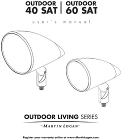 Notice Martin Logan OUTDOOR 40 SAT Non catégorisé