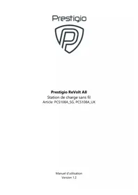 Notice PRESTIGIO REVOLT A8 Chargeur de batterie