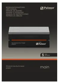 Notice Palmer MAIN Table de mixage