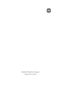 Notice Xiaomi REDMI PAD PRO COVER Smartphone