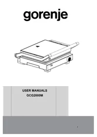 Notice GORENJE GCG2000M Plaque de grill
