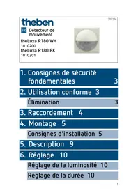 Notice THEBEN THELUXA R180 BK Détecteur de mouvements