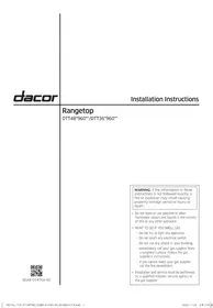 Notice Dacor DTT48T960GM Cuisinière