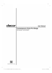 Notice Dacor DOP36C86DLS Cuisinière