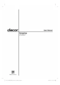 Notice Dacor DTT48T963GM Cuisinière