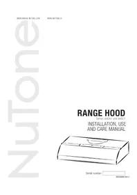 Notice NuTone AHDA136SS Hotte