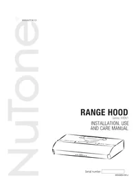 Notice NuTone AVDN130WH Hotte