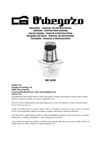 Notice Orbegozo MC 4650 Hacheuse mécanique