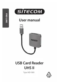 Notice SITECOM MD-1009 Lecteur de mémoire